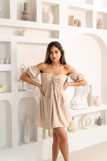 MERIDA beige dress