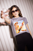 T-shirt DRINK mocca