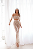 Beige lace pants