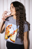 T-shirt DRINK mocca