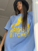 T-shirt NAMASTE  niebieski