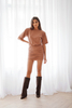 Linda dark beige dress