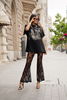 Lace pants black