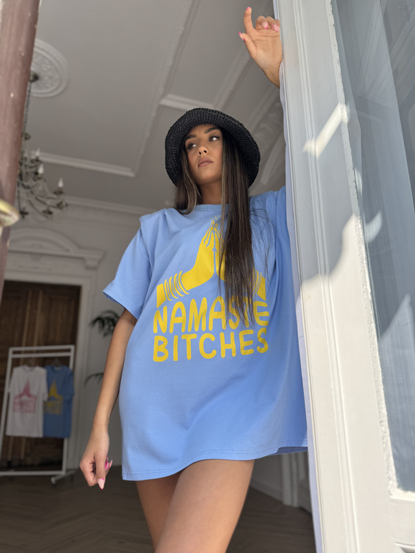 NAMASTE blue T-shirt