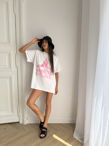 NAMASTE white T-shirt