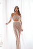 Beige lace pants